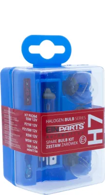 Productafbeelding van Assortiment gloeilampen (éénpolig): set halogeenlampen 12V, type H7, P21W, P21/5W, R5W, W5W