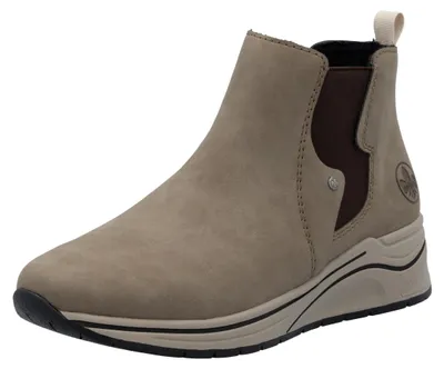 Zdjęcie produktu dla Rieker damskie buty za kostkę w szerokości H - Eleganckie, wygodne, elastyczne, antypoślizgowe N9561, rozmiar:42 EU, kolor:Beżowy