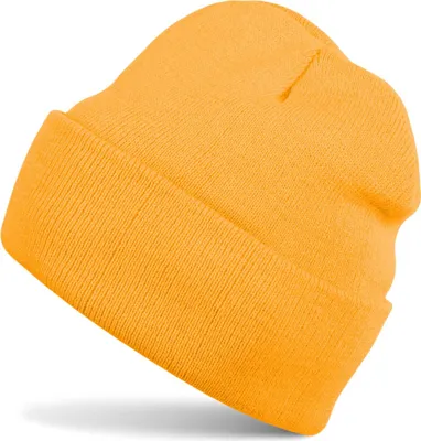 Produktbild von styleBREAKER Kinder Beanie Strickmütze mit breiter Krempe, Feinstrick Mütze doppelt gestrickt, Kindermütze 2-5 Jahre 04024030