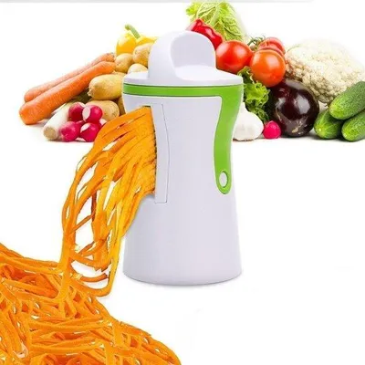Produktbild von Spiral-Schneider für Gemüse - Spiralizer für Nudeln und Spaghetti - Spiral Slicer für Zucchini - Spiral-Schneider für Spaghetti - Inklusive Fingerbeschutz - Für Karotten und Gurken - Spiral-Schneider für Gemüse-Spiralen - Spiral-Schneider für Zucchini und Nudeln