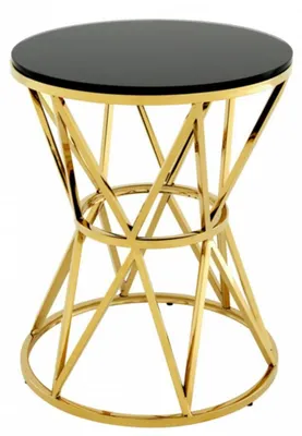 Produktbild von Casa Padrino Luxus Art Deco Designer Beistelltisch Gold - 44 x H. 55 cm - Edler Beistelltisch