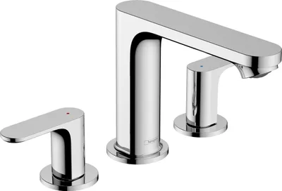 Immagine prodotto di hansgrohe Rebris S Mélangeur de lavabo 3 trous 110, avec vidage, chromé, saillie 134 mm, 72530000, 72530000