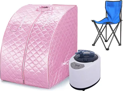 Produktbild von WYCTIN Tragbare 1.8 Dampfsauna Maschine Abnehmen Sauna Steamer Gewichtsverlust Therapie 1000w Rosa