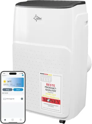 Produktbild von SUNTEC Mobiles Klimagerät Impuls 14.000 Eco R290 | Klimaanlage mobil mit Abluftschlauch | Kühler und Entfeuchter für Räume bis 70 qm | Leise mobile Kü