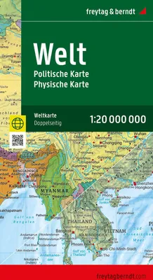 GeoMetro Frankreichkarte – Physisch/politisch, Auf Französisch, Laminiert (beschreibbar), 100x100 Cm, Mit Regionen & Städten