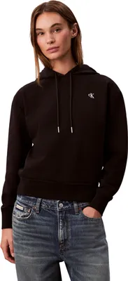 Produktbild von Calvin Klein Damen Hoodie Ck Embroidery mit Kapuze, Schwarz (Black), XXL