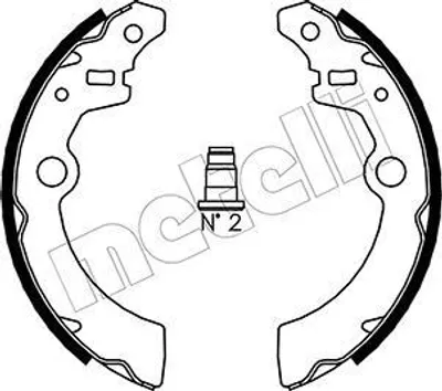 Produktbild von Bremsbackensatz Metelli 53-0404 für Suzuki Hinterachse