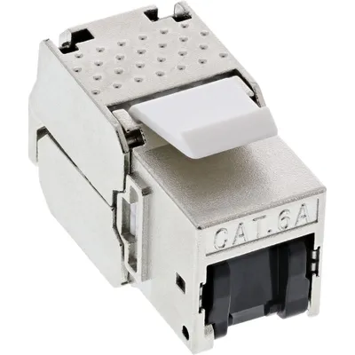 Produktbild von InLine® Keystone RJ45 Buchse, SNAP-In, Cat.6a, mit Staubschutz schwarz