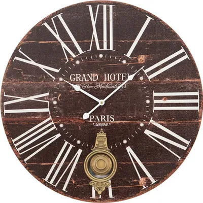 Produktbild von Clayre & Eef Wanduhr 58x4 cm Braun MDF