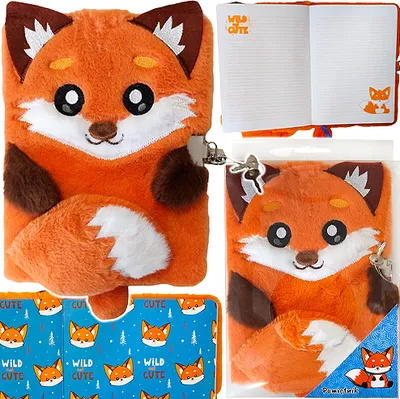 Produktbild von Tagebuch mit Vorhängeschloss haarig A5 96k Foxy Fox Majewski