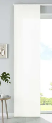 Produktbild von 1er Set Schiebegardine Flächenvorhang Mikrofaser Vorhang Gardine Raumteiler HxB 245x60 cm Creme Matt Paneelwagen Beschwerungsstange, 85600N