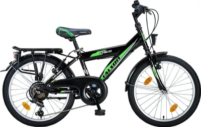 Produktbild von 20 Zoll Jungenfahrrad SHIMANO 6 Gang 20" Fahrrad Schwarz mit Beleuchtung TMX