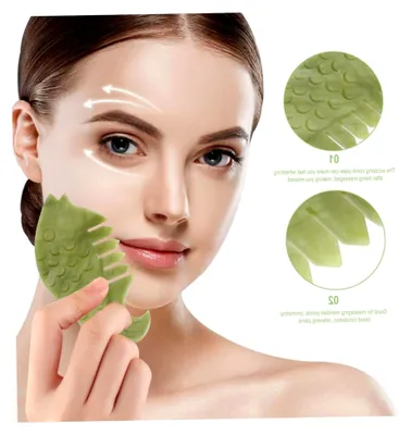Produktbild von Akupunkturmassagekamm aus Naturjade für Ganzkörperanwendungen
