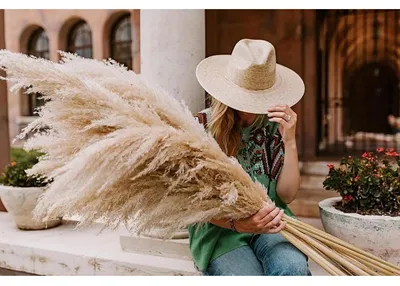 Produktbild von Pampasgras Deko 11 Stück 120cm Getrocknetes Bouquet Flauschig Natürliche Trockenblumen