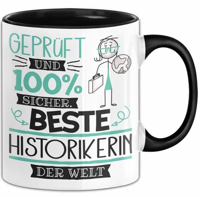 Produktbild von Beste Historikerin Der Welt Tasse Geschenk für Eine Historikerin Und Sicher Geschenkidee Geburtstag Weihnachten (Schwarz)