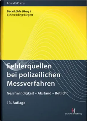 Produktbild von Fehlerquellen bei polizeilichen Messverfahren