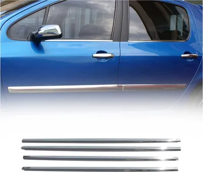 Produktbild von Fensterleisten Zierleisten für Peugeot 307 2001-2008 Edelstahl Chrom 4tlg