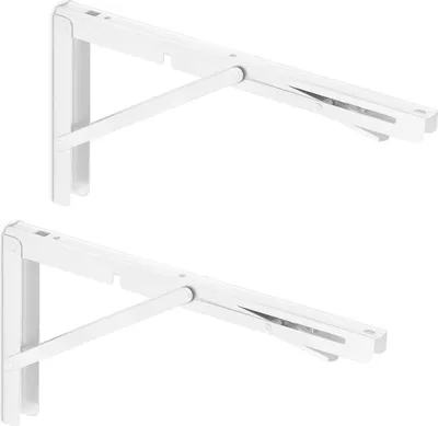 Produktbild von SOTECH 1 Paar klappbare Wandkonsolen weiß, Tragkraft 150 kg, 350 x 176 mm