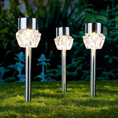 Produktbild von HI Solárne LED osvetlenie záhradných chodníkov 3 ks. Crystal