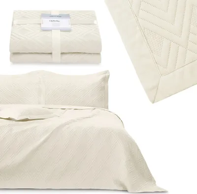 Produktbild von Bettüberwurf Ophelia - Luxus Steppdecke mit Ultrasonic Steppung, Farbe:Beige, Größe:260x280 cm