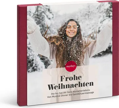 Produktbild von mydays Geschenkbox Zu Weihnachten; Erlebnis verschenken oder selbst erleben; Gutschein für 1 Person(en)