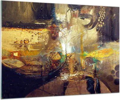 Produktbild von Bilder auf glas - Abstraktion modern - 100x70cm - Glasbilder - Wandbilder - Kunstdruck - zum Aufhängen bereit - Wanddekoration aus Glas - Glas Bilder - Wandbild auf Glas - Einteilig - GAA100x70-3483
