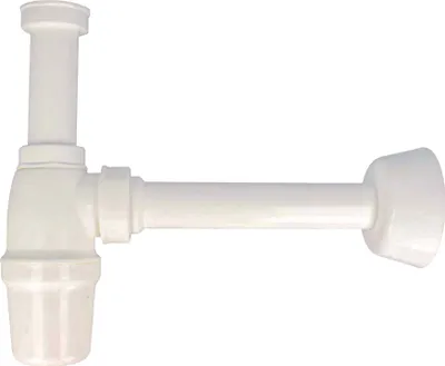 Produktbild von tecuro Flaschengeruchsverschluss Siphon für Waschtisch, 1 1/4 Zoll - Kunststoff weiß