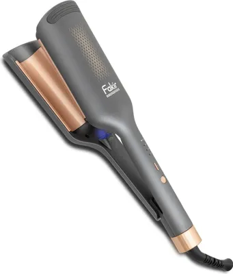 Obrázek produktu pro Kulma Fakir Ion Fusion Beach Waves, 100 W, keramický povlak s arganovým olejem, Nano ionizace vody, 3 nastavení teploty. (160-200°C), 360° otočná šňůra, kryt součástí, antracit