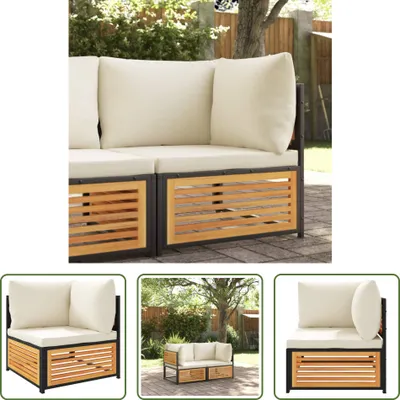 Produktbild von The Living Store Garten-Ecksofa mit Kissen Massivholz Akazie