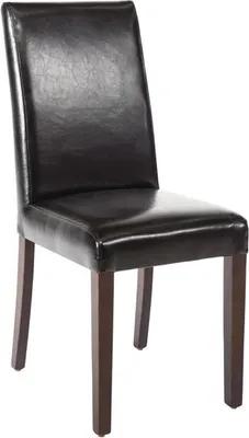 Image de Chaises de salle à manger, similicuir, noir, lot de 2