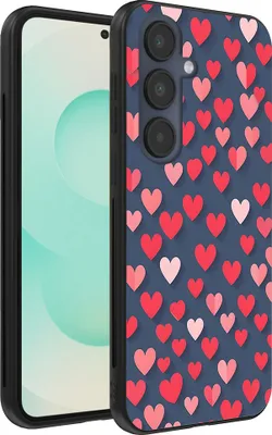 Produktbild von Smartphonica Telefon Fall fit für Samsung Galaxy S25 Plus mit rosa und roten Herzen Impressum - TPU Backcover Fall mit rosa und roten Herzen Design