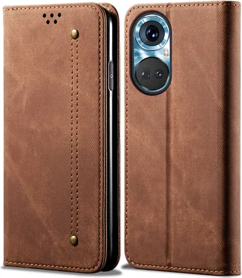 Image de Huawei Nova 9 Case, étui portefeuille en cuir avec fermeture magnétique et support pour Huawei Nova 9 Marron