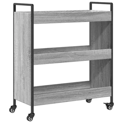 Zdjęcie produktu dla vidaXL Wózek kuchenny szary Sonoma 70x30x82 cm Materiał drewnopochodny