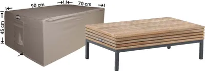 Produktbild von Raffles Covers Abdeckung für Hocker 90 x 70 H: 45 cm | Atmungsaktiv | Wasserdicht | UV-beständig | Doppelnähte | Elastischer Kordelzug