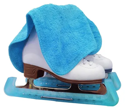 Produktbild von Schlittschuh-Schutzhüllen mit Handtuch-Set, Eiskunstlauf-Abdeckungen, Blau