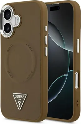 Produktbild von Guess - Hardcase Triangle Logo MagSafe (GUHMP17SPSDTSCMW) - iPhone 17 - Brown