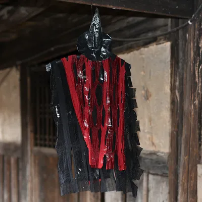 Obrázek produktu pro Halloween Hlasové ovládání Závěsná lebka Duch Strašidelný dům Dekorace Hororové rekvizity Halloween Party Přívěsek Vnitřní Venkovní Domácí Dveře Bar Dekor Červená barva