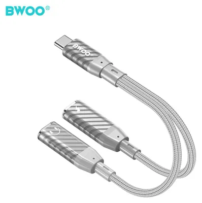 Zdjęcie produktu dla Bwoo Bz68 Adapter 2W1 Usb-C - 2X Usb-C Szary