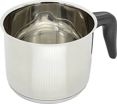 Produktbild von Karl Krüger 2112 Milchtopf mit Ausguss aus Edelstahl 12 cm, Inhalt 1,0 Liter / Milch-Topf / INDUKTION