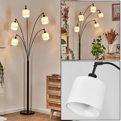 Produktbild von Schiavonea Stehlampe aus Metall/Stoff in Schwarz/Weiß
