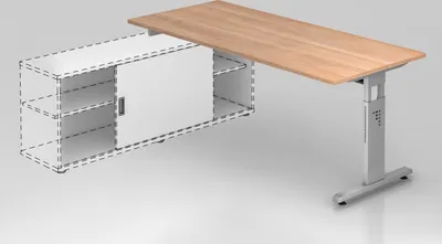 Produktbild von Anbauschreibtisch OSE19, 180 x 80 cm