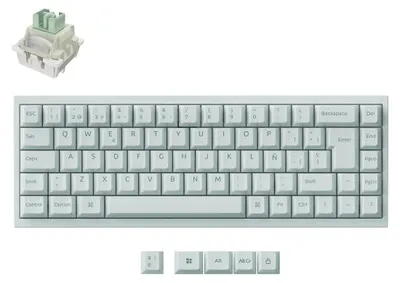 Productafbeelding van Magnetisch toetsenbord met kabel, keramische behuizing, 65% ISO-ES, RGB, 8000 Hz polling rate