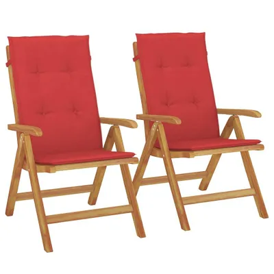 Produktbild von VidaXL 3196439, Terrasse, Gepolsterter Sitz, Polyester, Rot, 110 kg, 600 mm