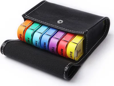Produktbild von Pille Organizer fuer Reisen Woechentliche Pillenbox 7 Tage Pillenetui Taegliche Medizin Organizer 7 Faecher Pillenbehaelter Tragbarer Reisebehaelter fuer Vitamine Fischoel Ergaenzung