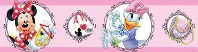 Immagine prodotto di Carta da parati autoadesiva Disney Minnie Mouse & Daisy Duck Rosa - 600006 - 14 x 500 cm