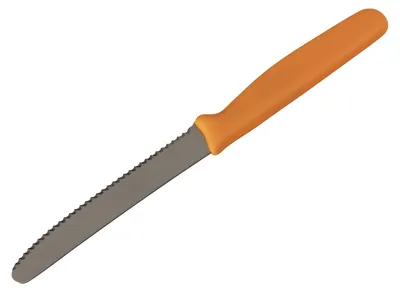 Produktbild von Marsvogel | Tafelmesser | Orange | Edelstahl Wellenschliff | rostfrei & langlebig | ergonomischer Griff | ideal für Brot, Brötchen & Frühstück | 1 Stück