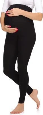 Image de Legging de grossesse long pour femme Merry Style en viscose MS10-297 (noir, taille S)