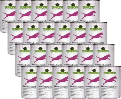 Produktbild von 24 x 410g Schecker Nierenschonkost - Nassfutter für Hunde mit Nierenschädigungen