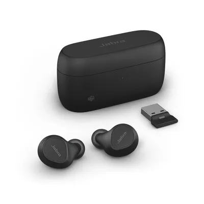 Produktbild von Jabra Evolve2 Buds MS 20797-999-999 - True Wireless-Kopfhörer mit Mikrofon - im Ohr - Bluetooth - aktive Rauschunterdrückung - Adapter USB-A via Blue