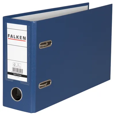 Zdjęcie produktu dla Segregator FALKEN poziomy S80 z okładką z folii PP, kolor niebieski, format DIN A5